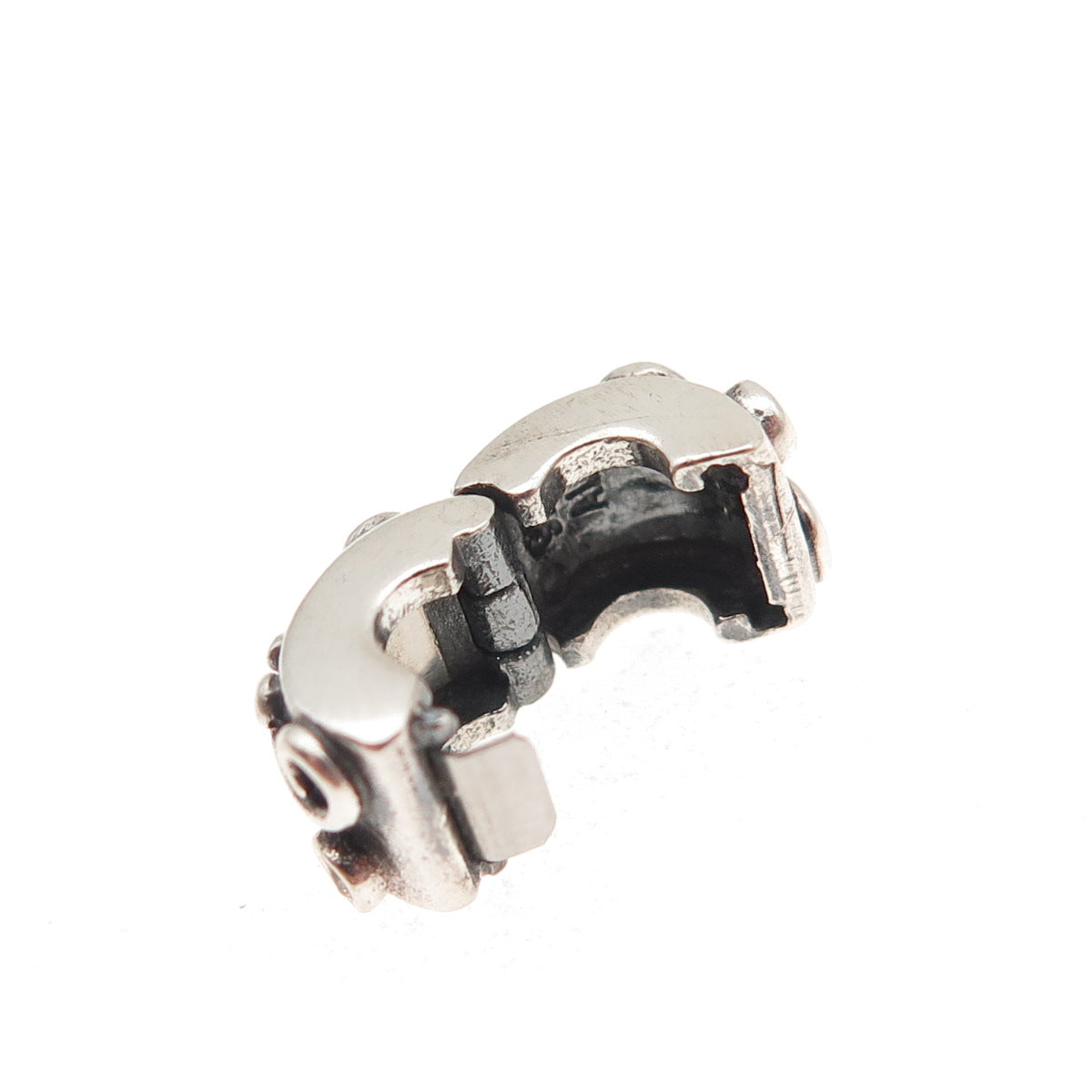 PANDORA 925 Sterling Silver Round-Cut C Z Tendril Clip Charm