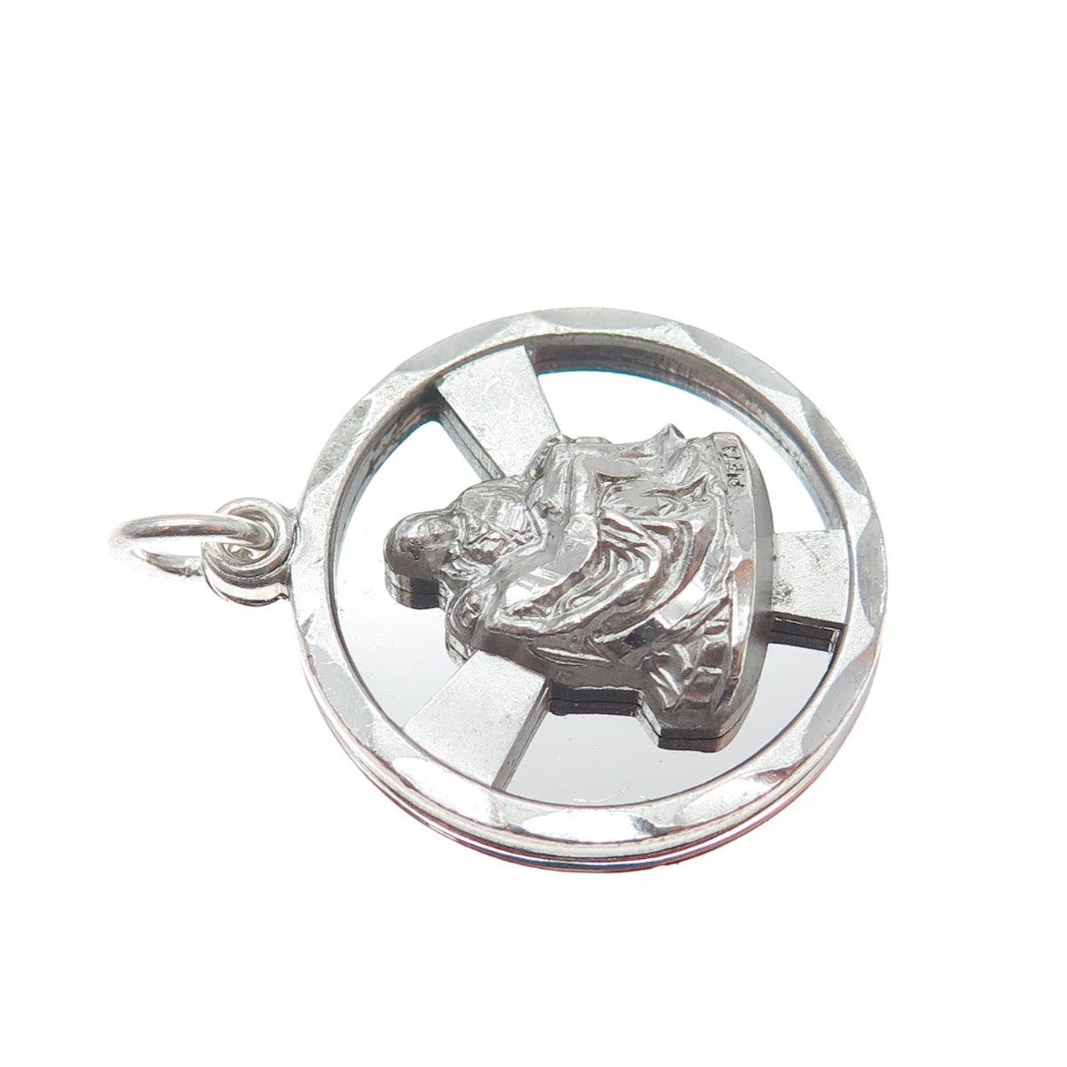 CATAMORE Sterling Silver Vintage NY World's Fair La Pieta Medal Charm Pendant