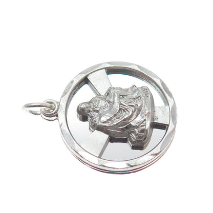 CATAMORE Sterling Silver Vintage NY World's Fair La Pieta Medal Charm Pendant