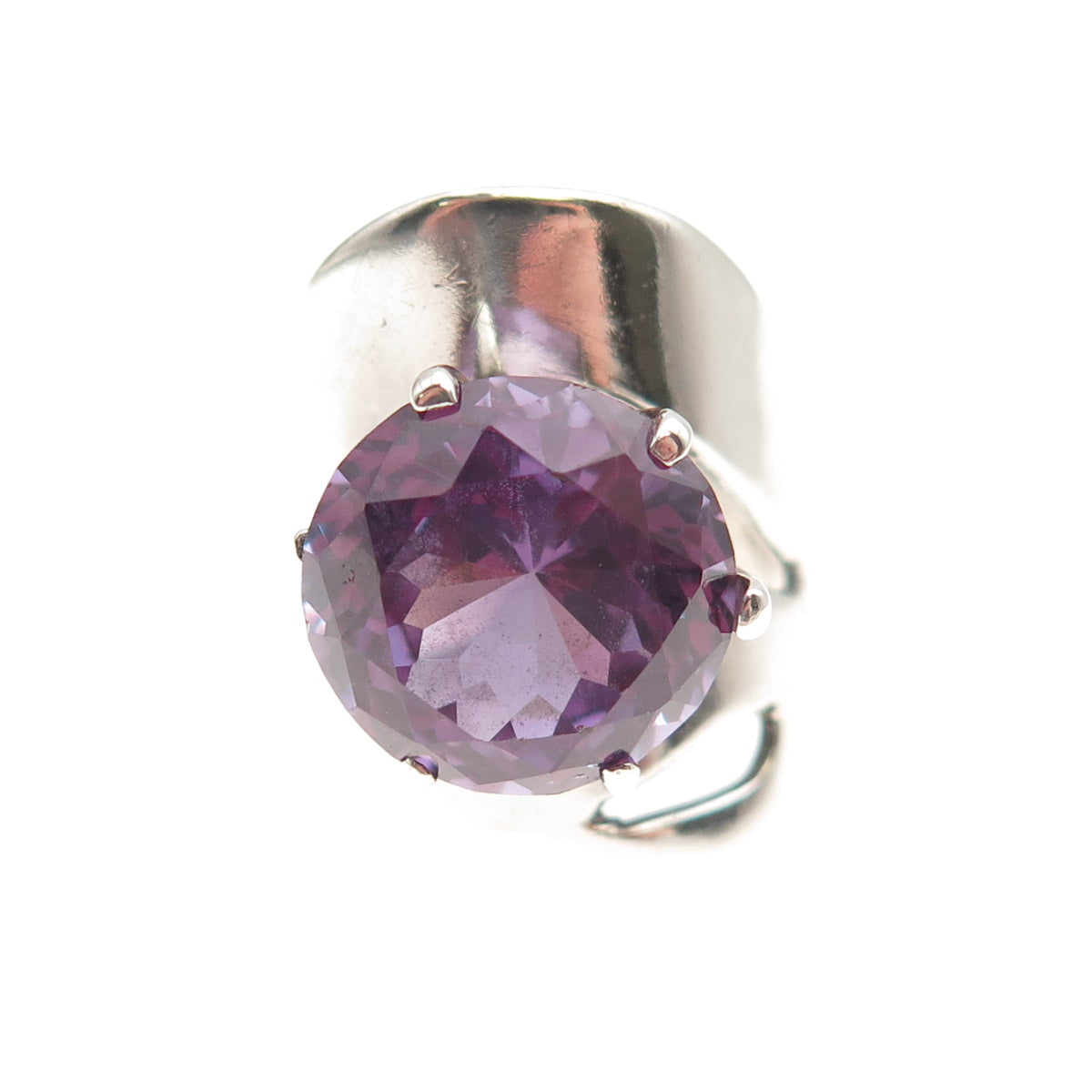 J. Sotelo 925 Sterling Vintage Mexico Lab-Created Peacock Sapphire Ring Size 6.5