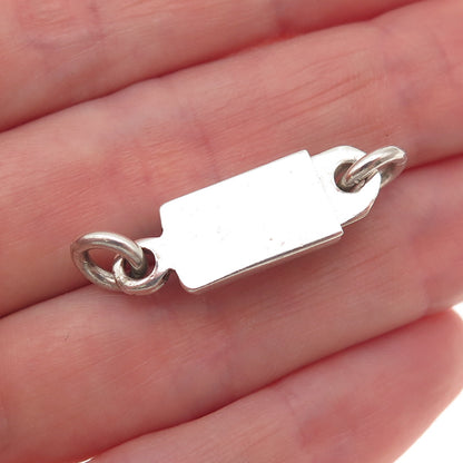 925 Sterling Silver Vintage Bracelet / Necklace Box Lock Clasp