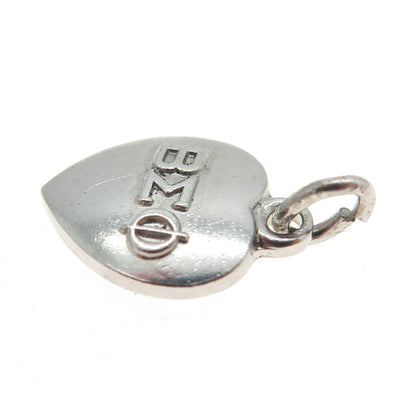 925 Sterling Silver Vintage 1962 Beta Sigma Phi Heart Minimalist Charm Pendant