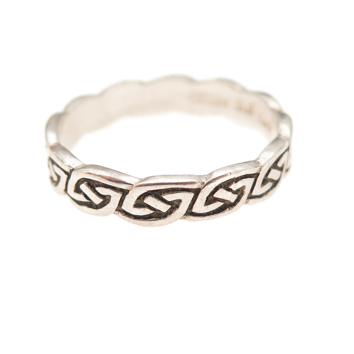 Avon & RJ Graziano 925 Sterling Silver Vintage Celtic Knot Band Ring Size 6.25