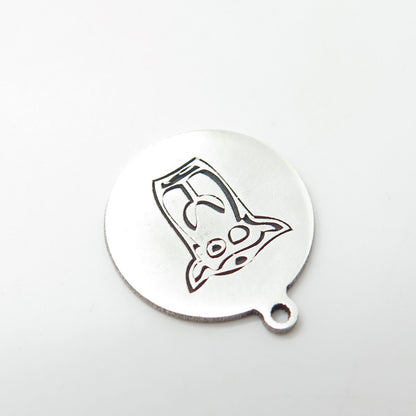 925 Sterling Silver USA Two In Town Cartoon Sheep Charm Pendant