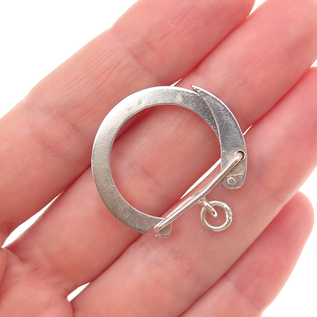800 Silver Vintage Egypt Key Fob Ring