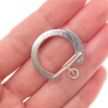 800 Silver Vintage Egypt Key Fob Ring