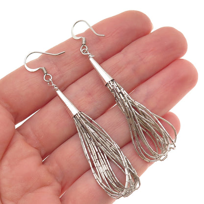Sunrise Old Pawn 925 Sterling Vintage Southwestern Liquid Chain Dangle Earrings