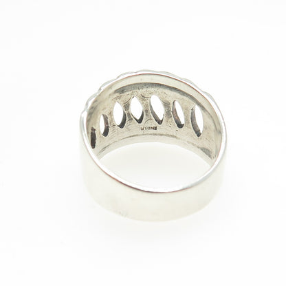 925 Sterling Silver Vintage Braided Wide Ring Size 6