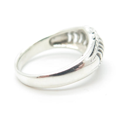 925 Sterling Silver Vintage Fence Ring Size 5