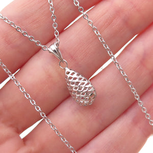 Annika Witt 925 Sterling Silver Teardrop Cable Chain Necklace 18"