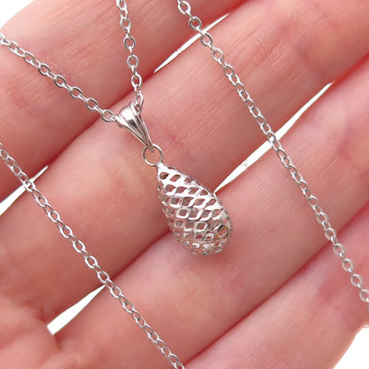 Annika Witt 925 Sterling Silver Teardrop Cable Chain Necklace 18"