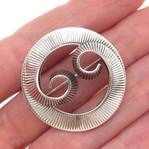 JewelArt 925 Sterling Silver Vintage Cancer Zodiac Sign Oxidized Pin Brooch