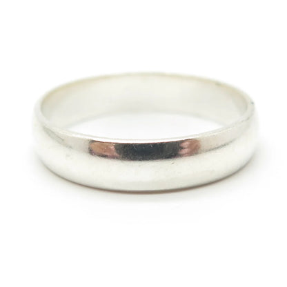925 Sterling Silver Vintage Mexico Classic Band Ring Size 12.25