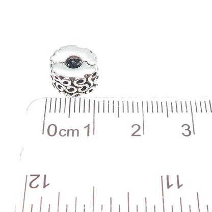 PANDORA 925 Sterling Silver Swirl Oxidized Clip Charm