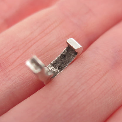 925 Sterling Silver 18K Gold Vintage Lock Clasp Bail for Charm Pendant