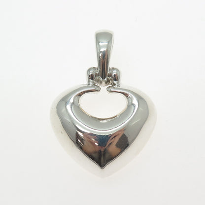 ESPO SIG Joseph Esposito Sterling Silver Vintage Modernist Heart Charm Pendant
