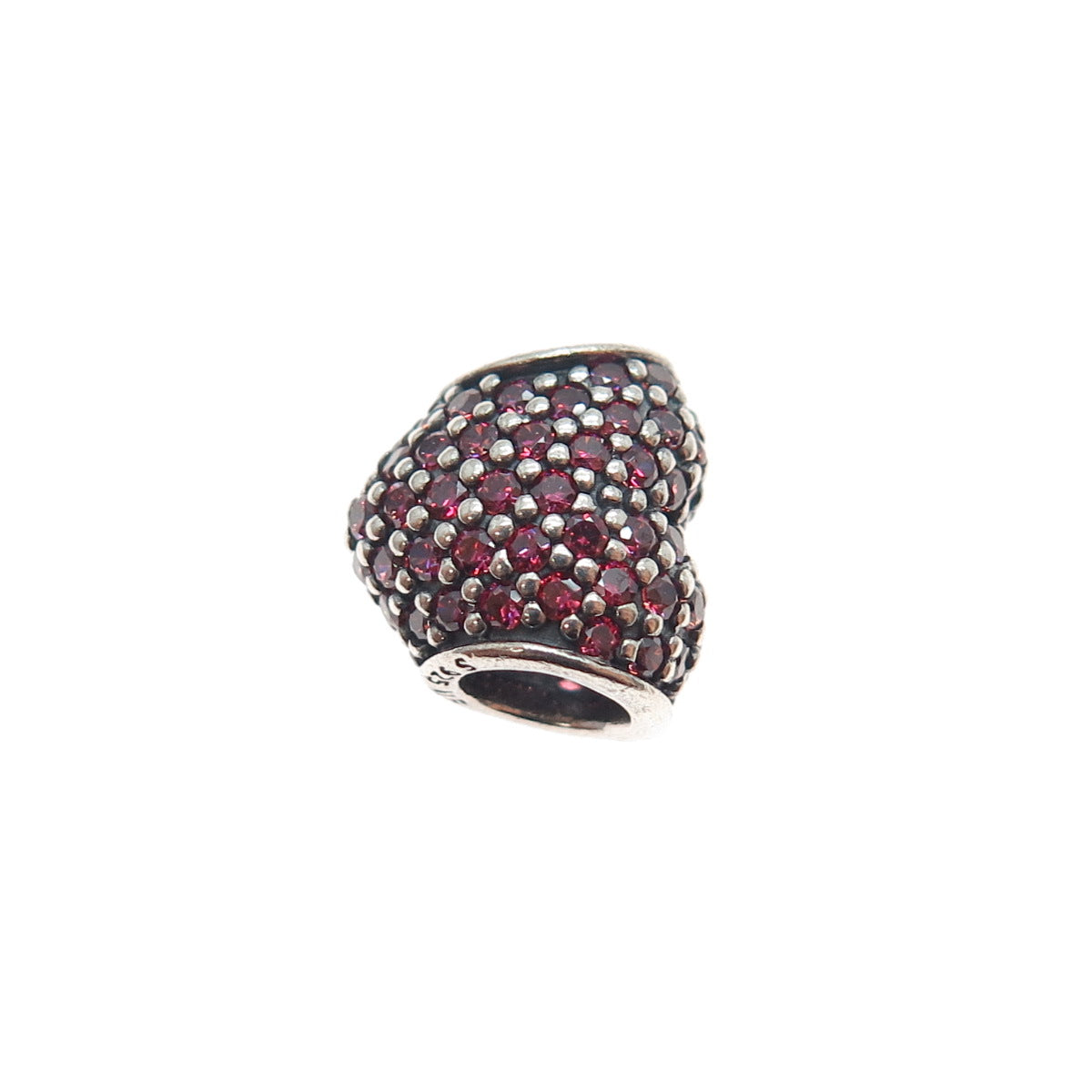 PANDORA 925 Sterling Silver C Z Moments Sparkling Infinity Heart Slide Charm
