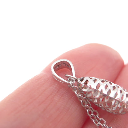 Annika Witt 925 Sterling Silver Teardrop Cable Chain Necklace 18"