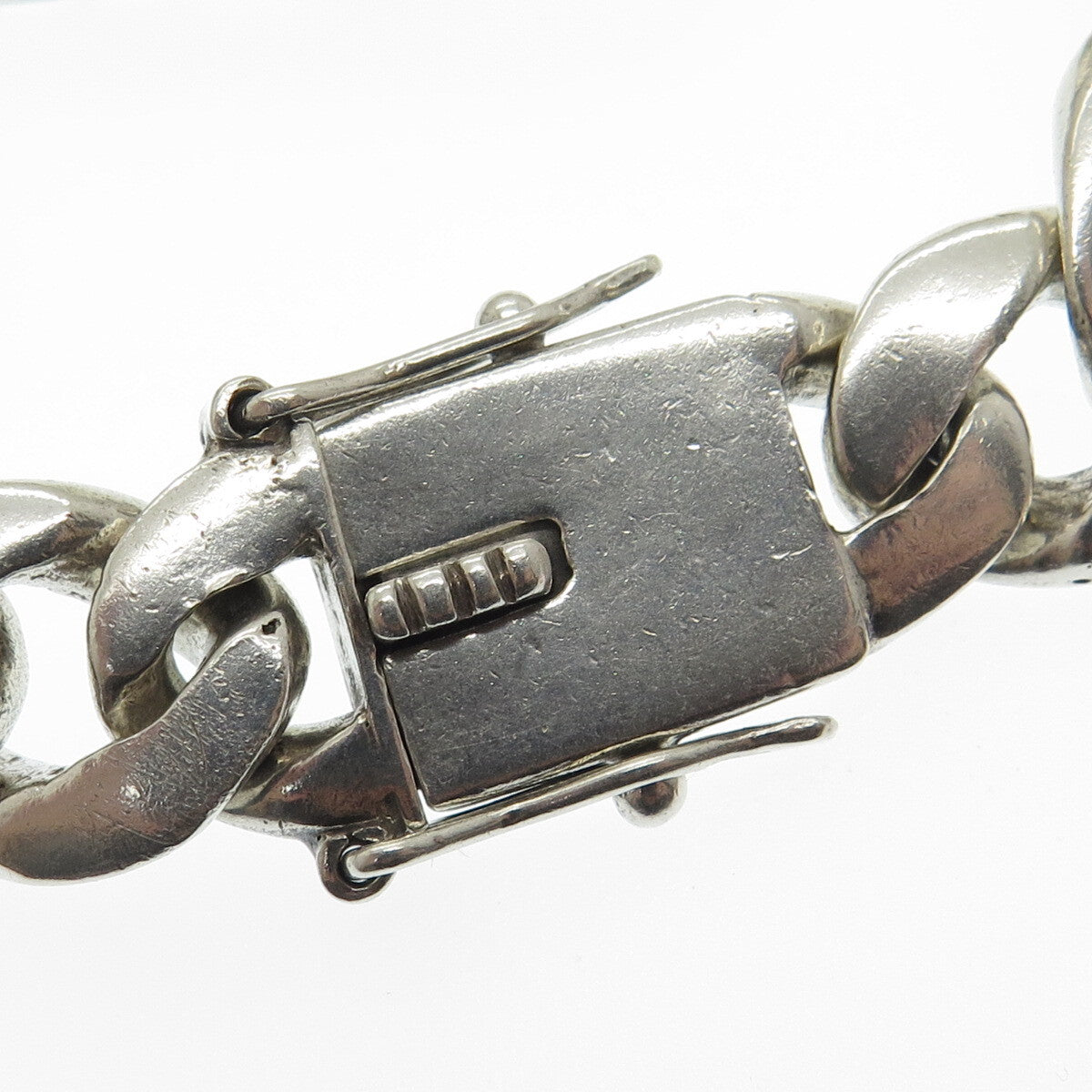 925 Sterling Silver Vintage "Bryan" Name Solid 93.7g ID Cuban Link Bracelet 8"