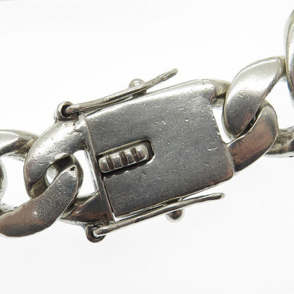 925 Sterling Silver Vintage "Bryan" Name Solid 93.7g ID Cuban Link Bracelet 8"