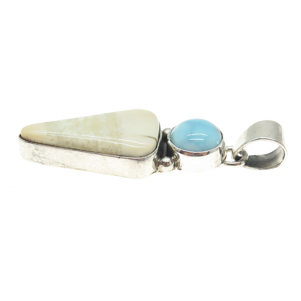 BSD BUNGO STRAY DOGS 925 Sterling Silver Vintage Real Larimar Amulet Pendant