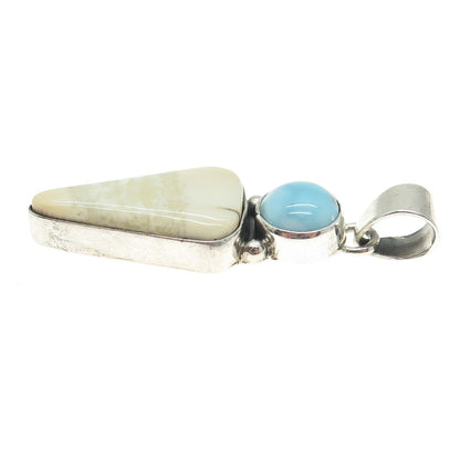 BSD BUNGO STRAY DOGS 925 Sterling Silver Vintage Real Larimar Amulet Pendant