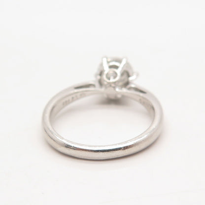 925 Sterling Silver Round-Cut C Z Engagement Ring Size 8