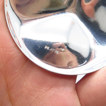 925 Sterling Silver Vintage Modernist Slide Pendant