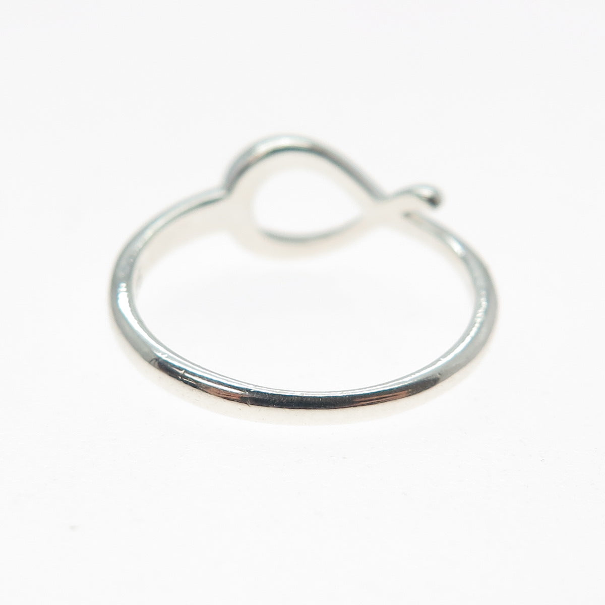 925 Sterling Silver Vintage Modernist Flame Ring Size 6.25