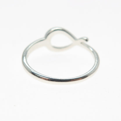 925 Sterling Silver Vintage Modernist Flame Ring Size 6.25