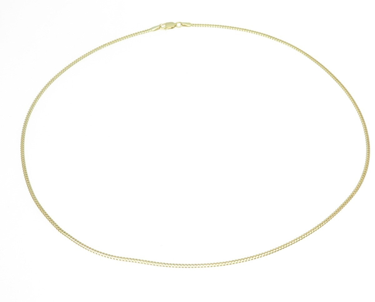 P. LUX 925 Sterling Silver Gold Pated Italy Cuban Chain Necklace 20"