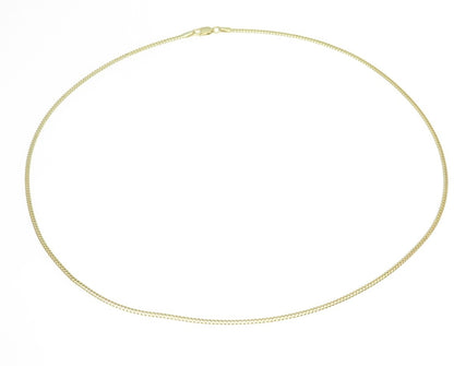 P. LUX 925 Sterling Silver Gold Pated Italy Cuban Chain Necklace 20"