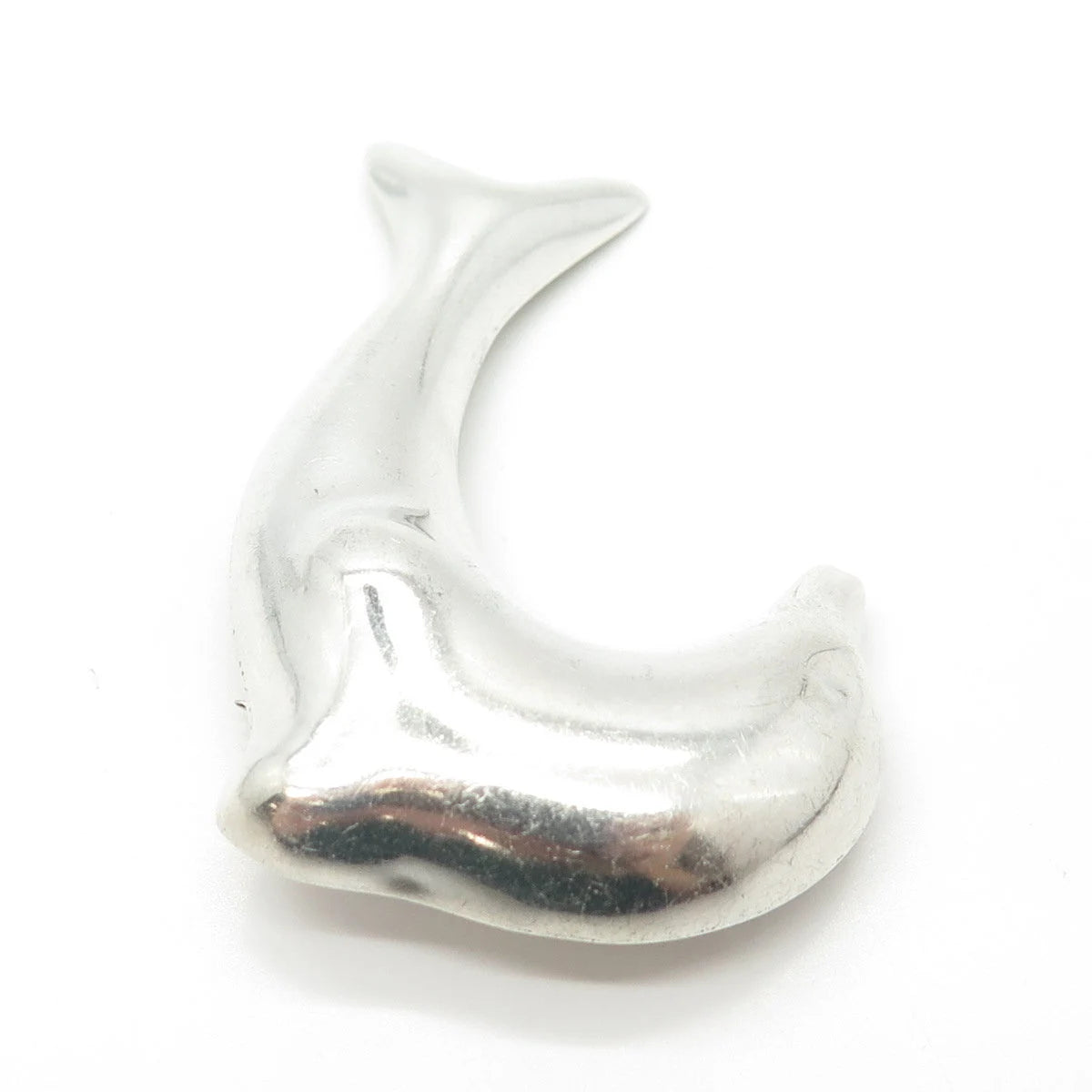 925 Sterling Silver Vintage Mexico Friendly Dolphin Pin Brooch