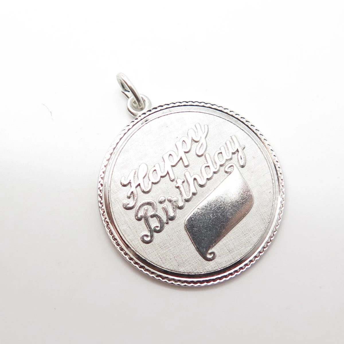 925 Sterling Silver Vintage Griffith & Sons Co "Happy Birthday" Charm Pendant
