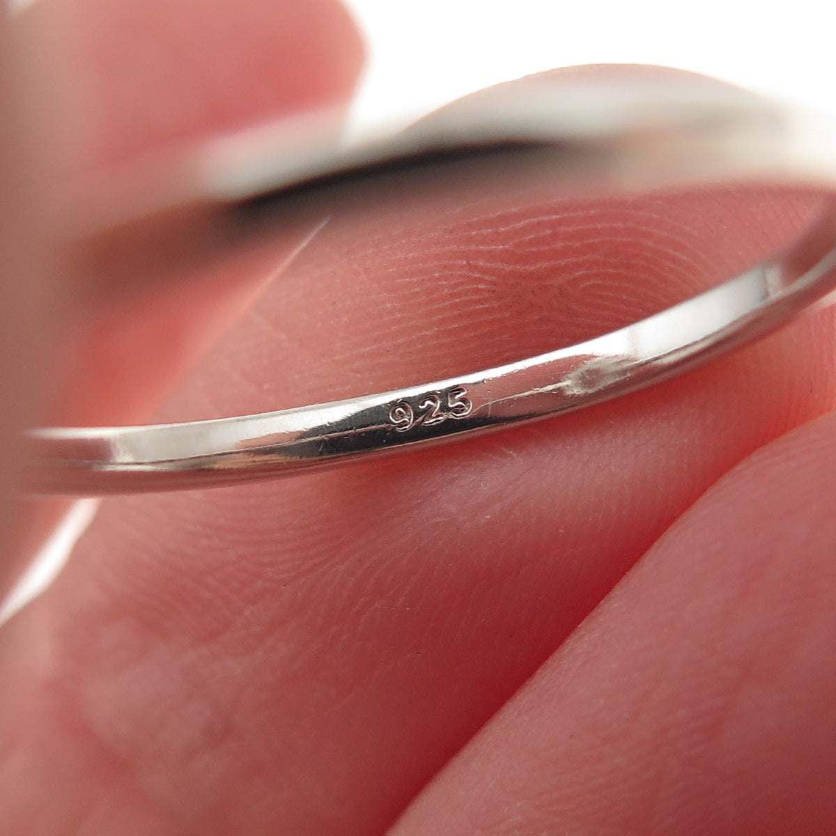 925 Sterling Silver Vintage Marquise-Cut C Z Engagement Ring Size 9