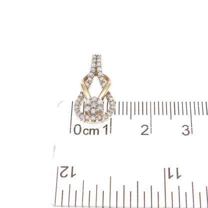 925 Sterling Silver Gold Plated Real Diamond Infinity Mini Charm Pendant