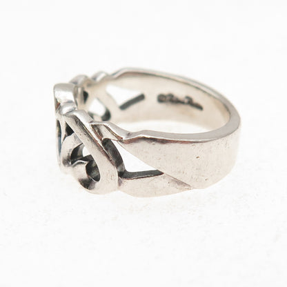 Tiffany & Co. Paloma Picasso Sterling Silver Vintage Loving Heart Ring Size 5.75