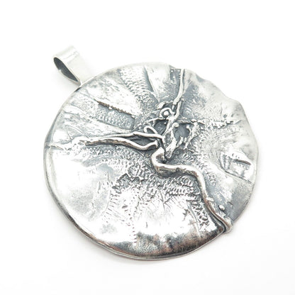 925 Sterling Silver Vintage Modernist Pendant