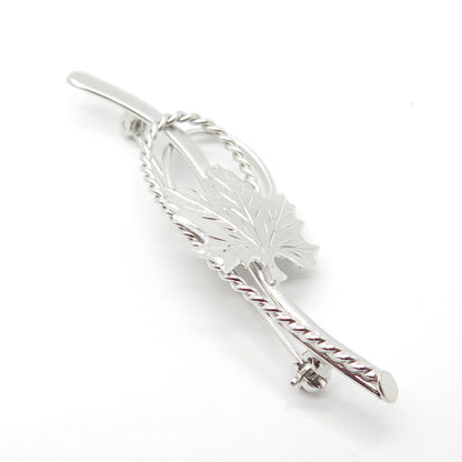 925 Sterling Silver Vintage Maple Leaf Pin Brooch