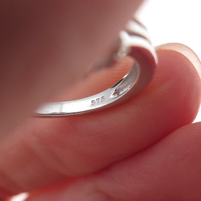 Chuck Clemency 925 Sterling Silver Real Oval-Cut Iolite Bypass Ring Size 8.25
