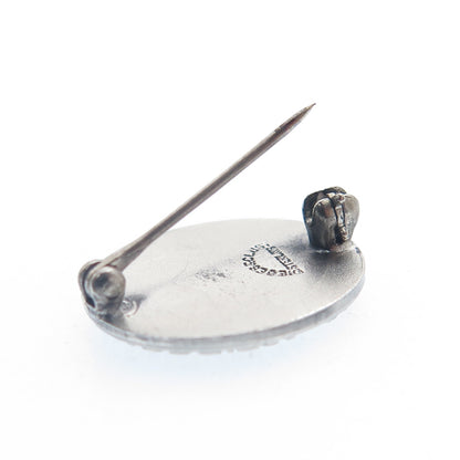DIEGES & CLUST Sterling Silver Vintage Glen Cove Hospital Oxidized Pin Brooch