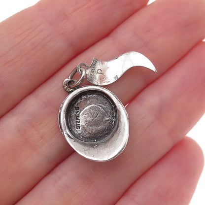 Pacific Jewelry 925 Sterling Silver Vintage Naval Officer's Cap Charm Pendant