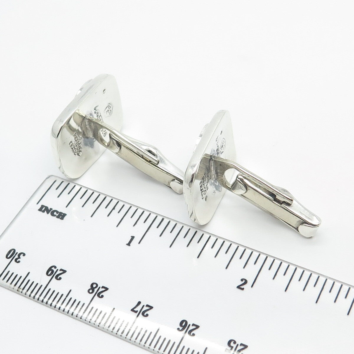 925 Sterling Silver Vintage Modernist Cufflinks