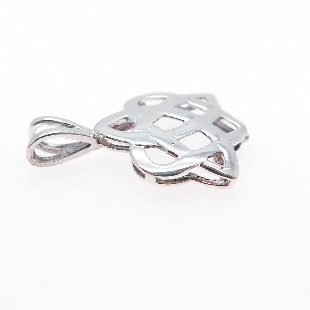 925 Sterling Silver Vintage Celtic Knot Minimalist Charm Pendant