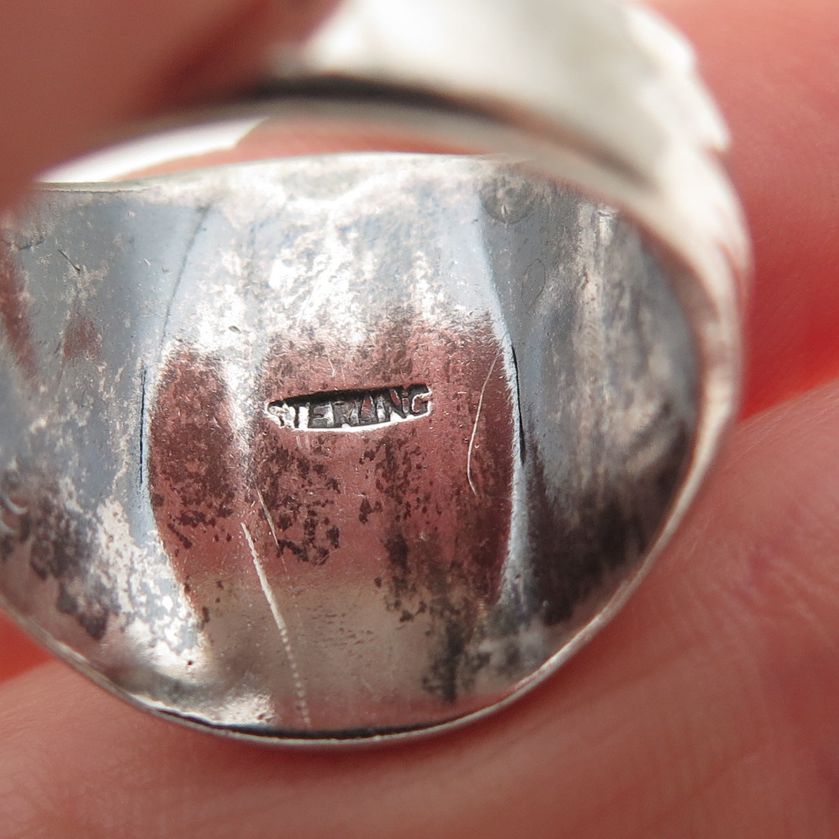 925 Sterling Silver Antique WWII US Maritime Service Signet Ring Size 8.5