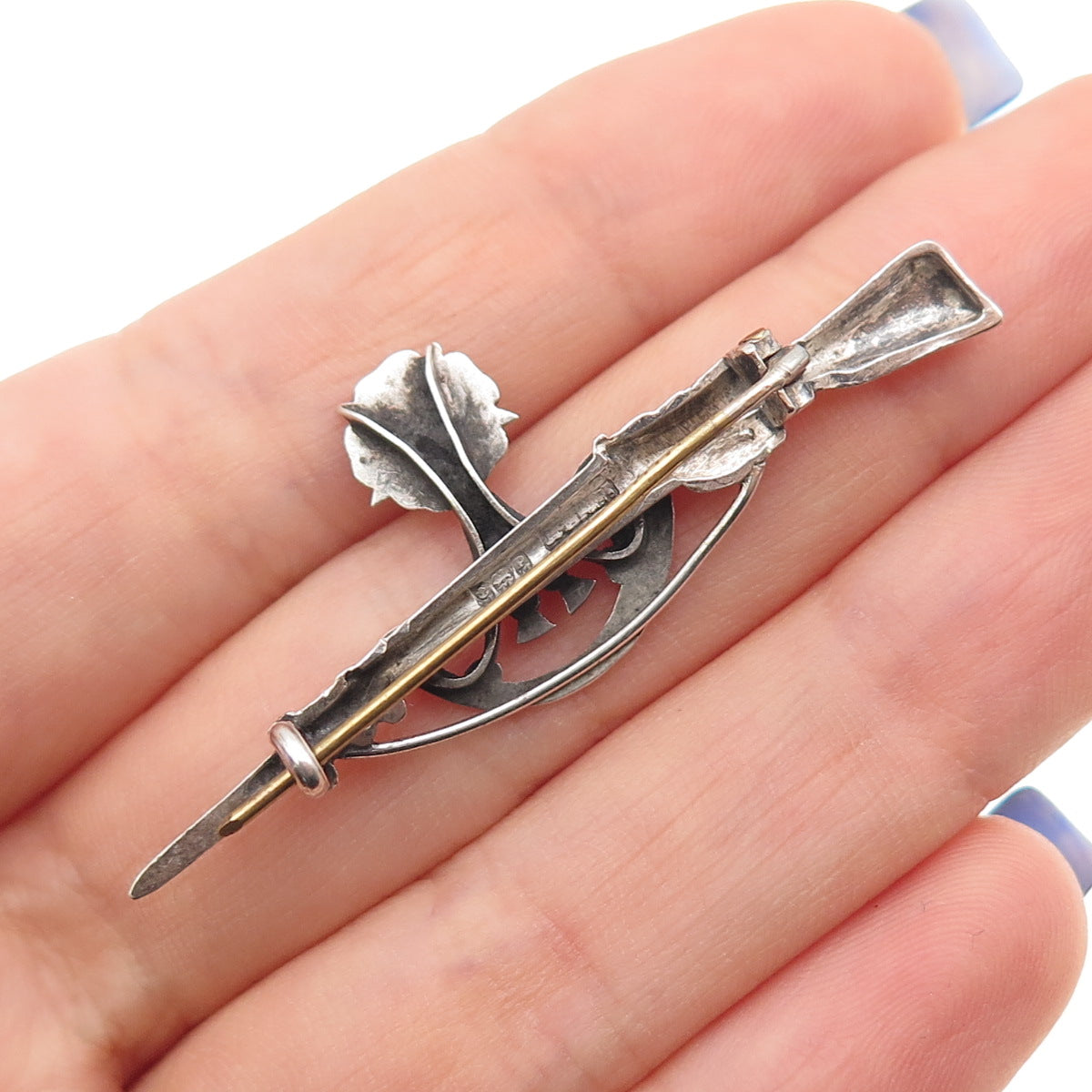 Ahronsberg Bros Sterling & Gold Antique 1939 Birmingham Royal Artillery Brooch