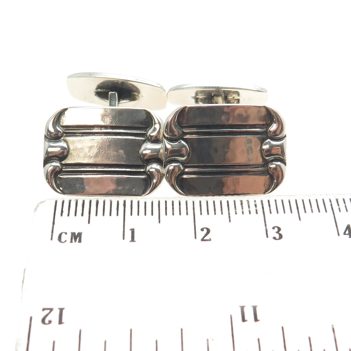 FUHNER & ASSMUS 835 Silver Vintage Germany Modernist Cufflinks