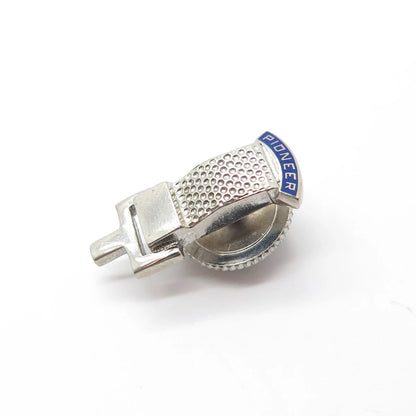 925 Sterling Silver Vintage Dieges & Clust Enamel Pioneer Lapel Pin