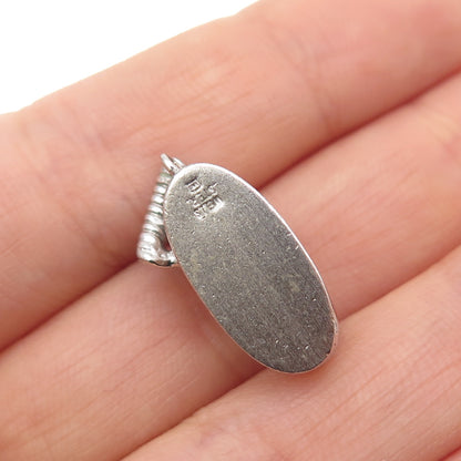 WELLS 925 Sterling Silver Vintage Retro Rotary Phone Mini 3D Charm Pendant