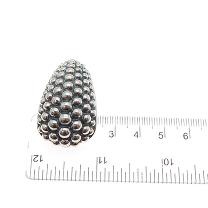 MICHAEL DAWKINS 925 Sterling Silver Vintage Modernist Beaded Dome Slide Pendant